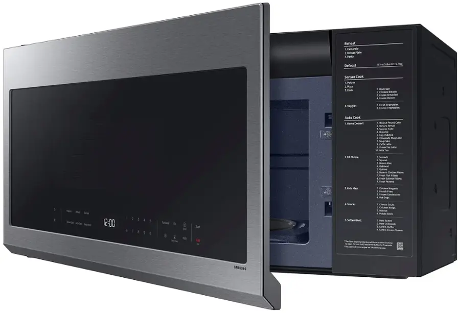 Alt View 13. Samsung - 2.1 Cu. Ft. Over-the-Range Microwave with Sensor Cooking and Wi-Fi Connectivity - Stainless Steel.