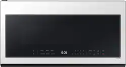 Samsung - Bespoke 2.1 Cu. Ft. Over-the-Range Microwave with Sensor Cooking and Wi-Fi Connectivity - White Glass - Front_Zoom