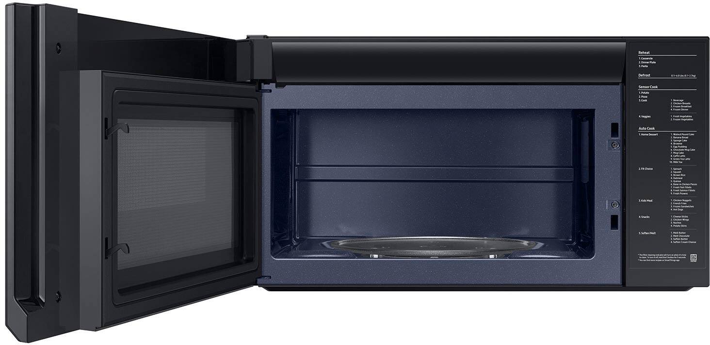 Alt View 13. Samsung - Bespoke 2.1 Cu. Ft. Over-the-Range Microwave with Sensor Cooking and Wi-Fi Connectivity - White Glass.