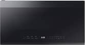Samsung - Bespoke 2.1 Cu. Ft. Over-the-Range Microwave with Sensor Cooking and Edge to Edge Glass Display - Matte Black Steel