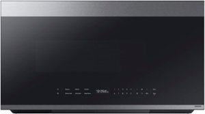 Samsung - Bespoke 2.1 Cu. Ft. Over-the-Range Microwave with Sensor Cooking and Auto Dimming Glass Touch Controls - Stainless Steel - Front_Zoom