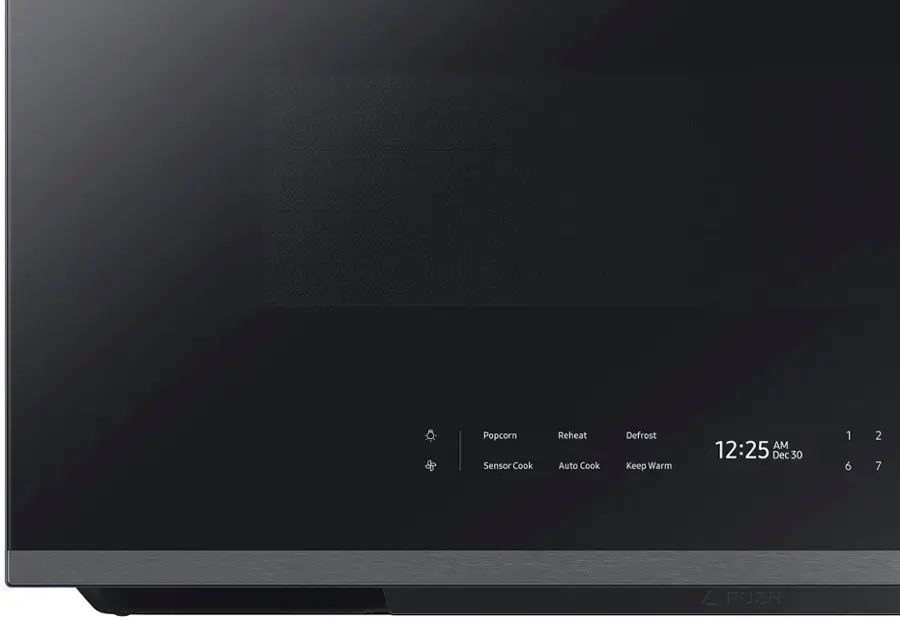 Alt View 18. Samsung - Bespoke 2.1 Cu. Ft. Over-the-Range Microwave with Sensor Cooking and Auto Dimming Glass Touch Controls - Stainless Steel.
