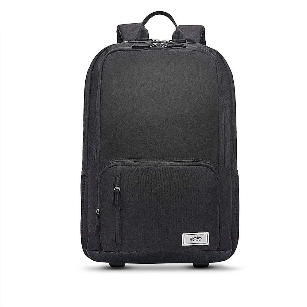 Solo New York - 15.6" Bleeker Recycled Rolling Backpack - Black - Front_Zoom