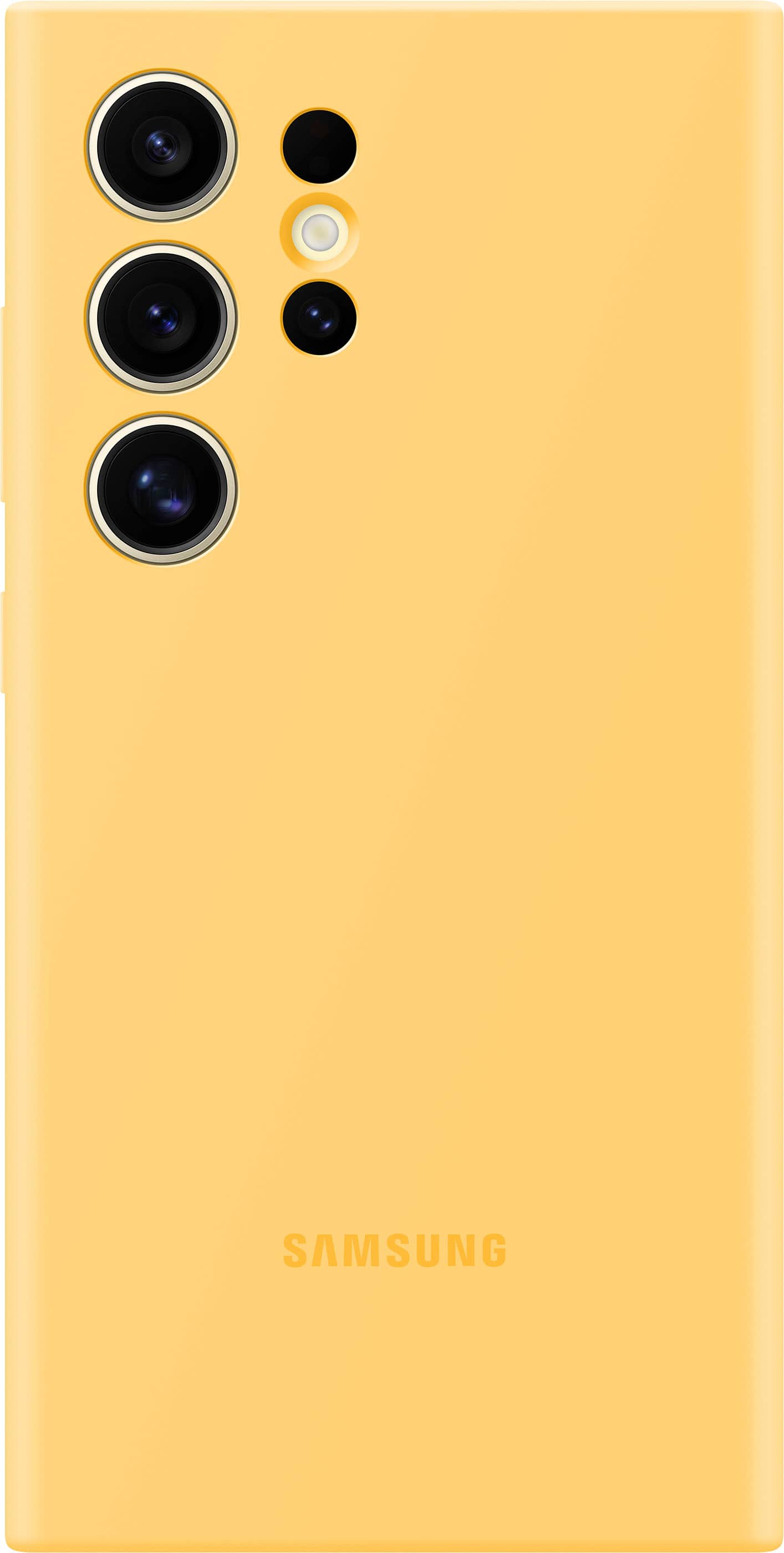 Front. Samsung - Galaxy S24 Ultra Silicone Case - Yellow.