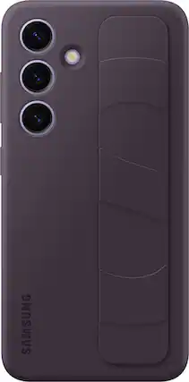 Front. Samsung - Galaxy S24 Standing Grip Case - Dark Violet.