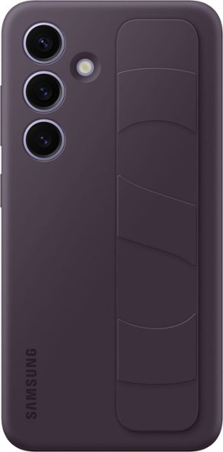 Front. Samsung - Galaxy S24 Standing Grip Case - Dark Violet.