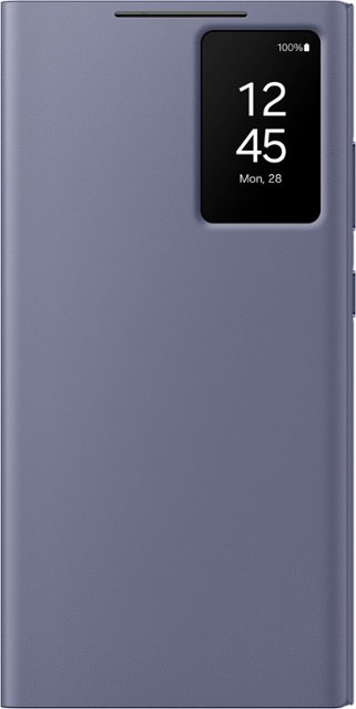 Funda  Samsung, Para Galaxy S24, Tapa de libro, Smart Clear View Wallet,  Violeta