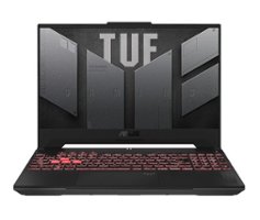 ASUS - TUF Gaming A17 17.3" 144Hz Gaming Laptop FHD - AMD Ryzen 7 7735HS with 16GB DDR5 - NVIDIA GeForce RTX 4050 - 1TB SSD - Mecha Gray - Front_Zoom