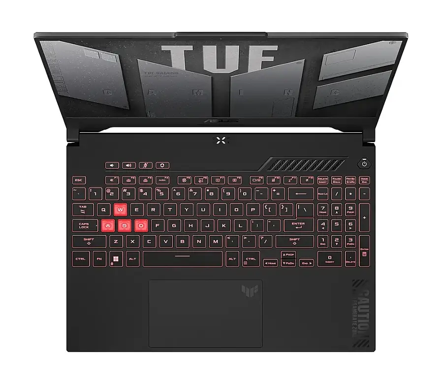 Alt View 4. ASUS - TUF Gaming A17 17.3" 144Hz Gaming Laptop FHD - AMD Ryzen 7 7735HS with 16GB Memory - NVIDIA GeForce RTX 4060 - 1TB SSD - Mecha Gray.