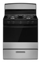 Amana - 5.0 Cu. Ft. Freestanding Single Oven Gas Range with Easy-Clean Glass Door - Stainless Steel - Front_Zoom