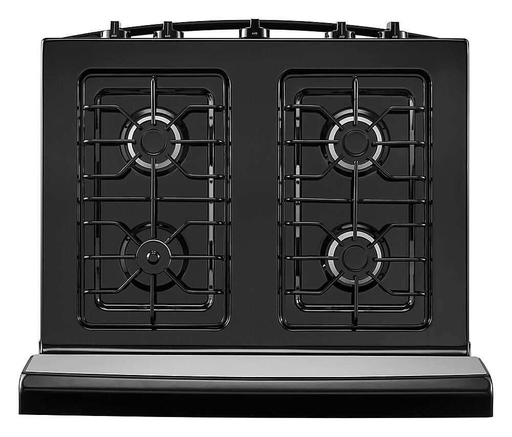 Alt View 12. Amana - 5.0 Cu. Ft. Freestanding Single Oven Gas Range with Easy-Clean Glass Door - Stainless Steel.