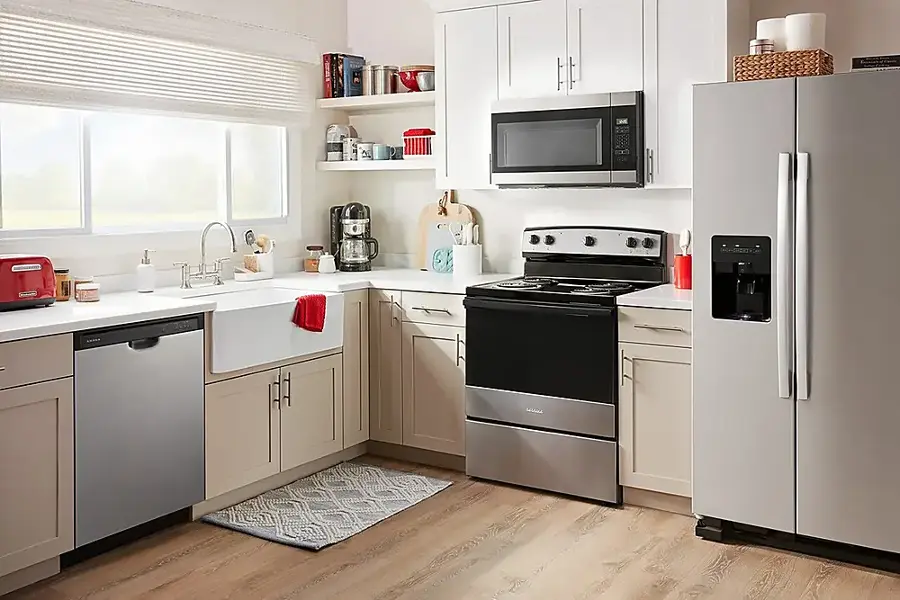 Alt View 23. Amana - 4.8 Cu. Ft. Freestanding Single Oven Electric Range with Easy-Clean Glass Door - Stainless Steel.