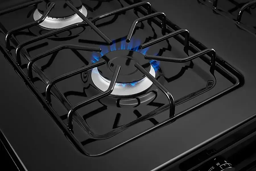 Alt View 18. Amana - 5.0 Cu. Ft. Freestanding Single Oven Gas Range with Easy-Clean Glass Door - Black.