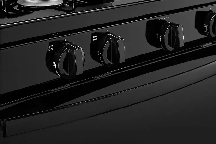 Alt View 19. Amana - 5.0 Cu. Ft. Freestanding Single Oven Gas Range with Easy-Clean Glass Door - Black.