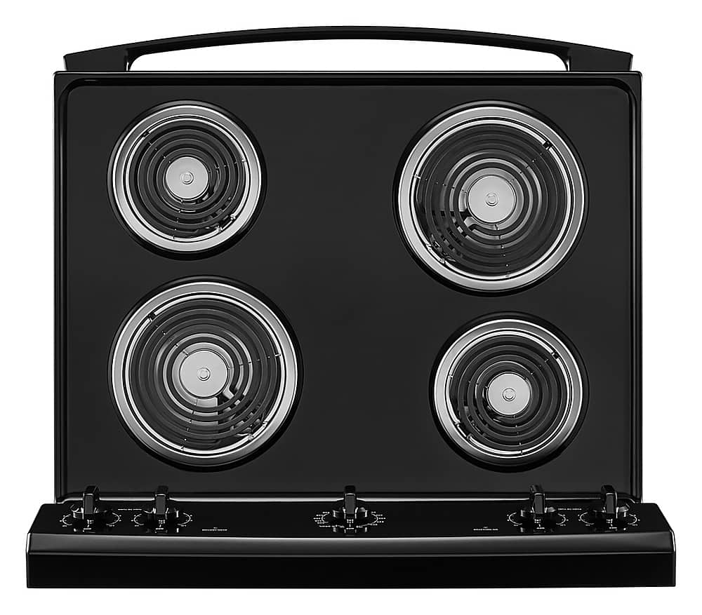 Alt View 12. Amana - 4.8 Cu. Ft. Freestanding Single Oven Electric Range with Easy-Clean Glass Door - Black.