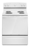Amana - 4.8 Cu. Ft. Freestanding Single Oven Electric Range with Easy-Clean Glass Door - White - Front_Zoom