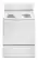 Front. Amana - 4.8 Cu. Ft. Freestanding Single Oven Electric Range with Easy-Clean Glass Door - White.