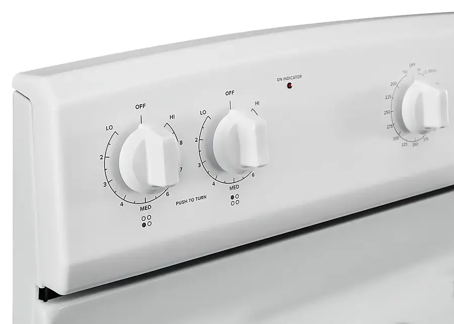 Alt View 19. Amana - 4.8 Cu. Ft. Freestanding Single Oven Electric Range with Easy-Clean Glass Door - White.