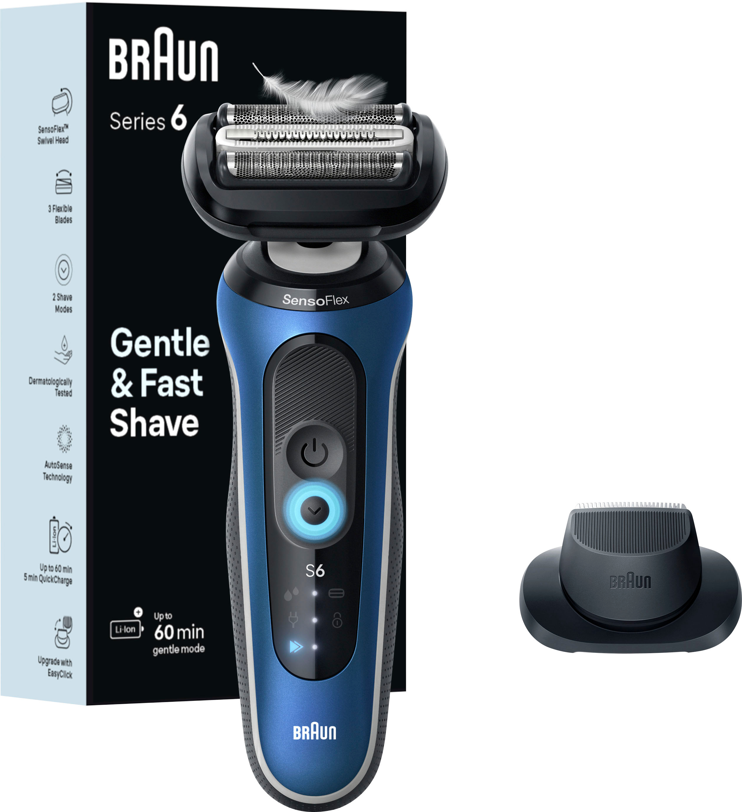 Braun Series 6 Wet/Dry Electric Shaver - Blue