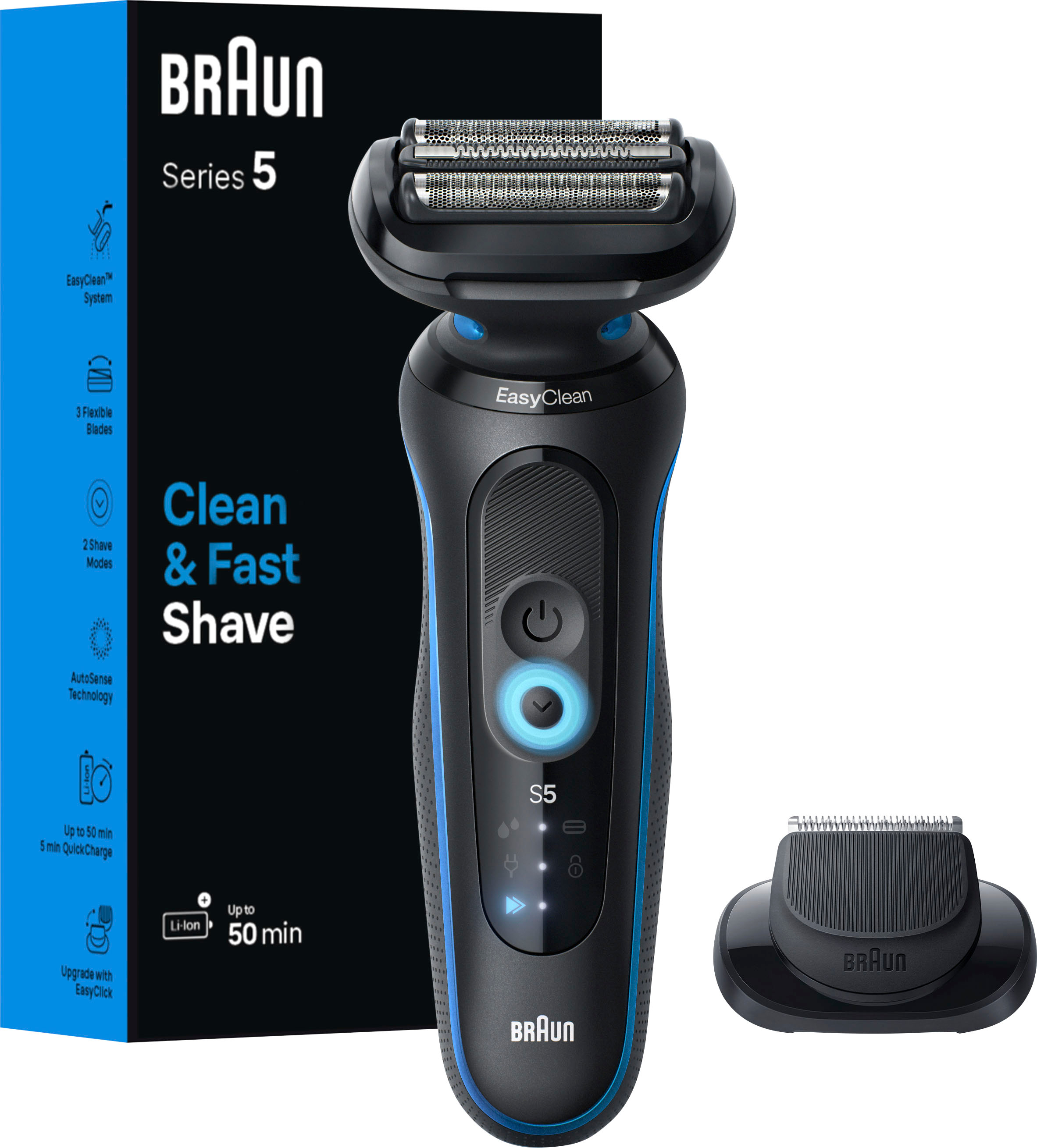 Braun Series 5 Wet/Dry Electric Shaver Blue 5118s - Best Buy