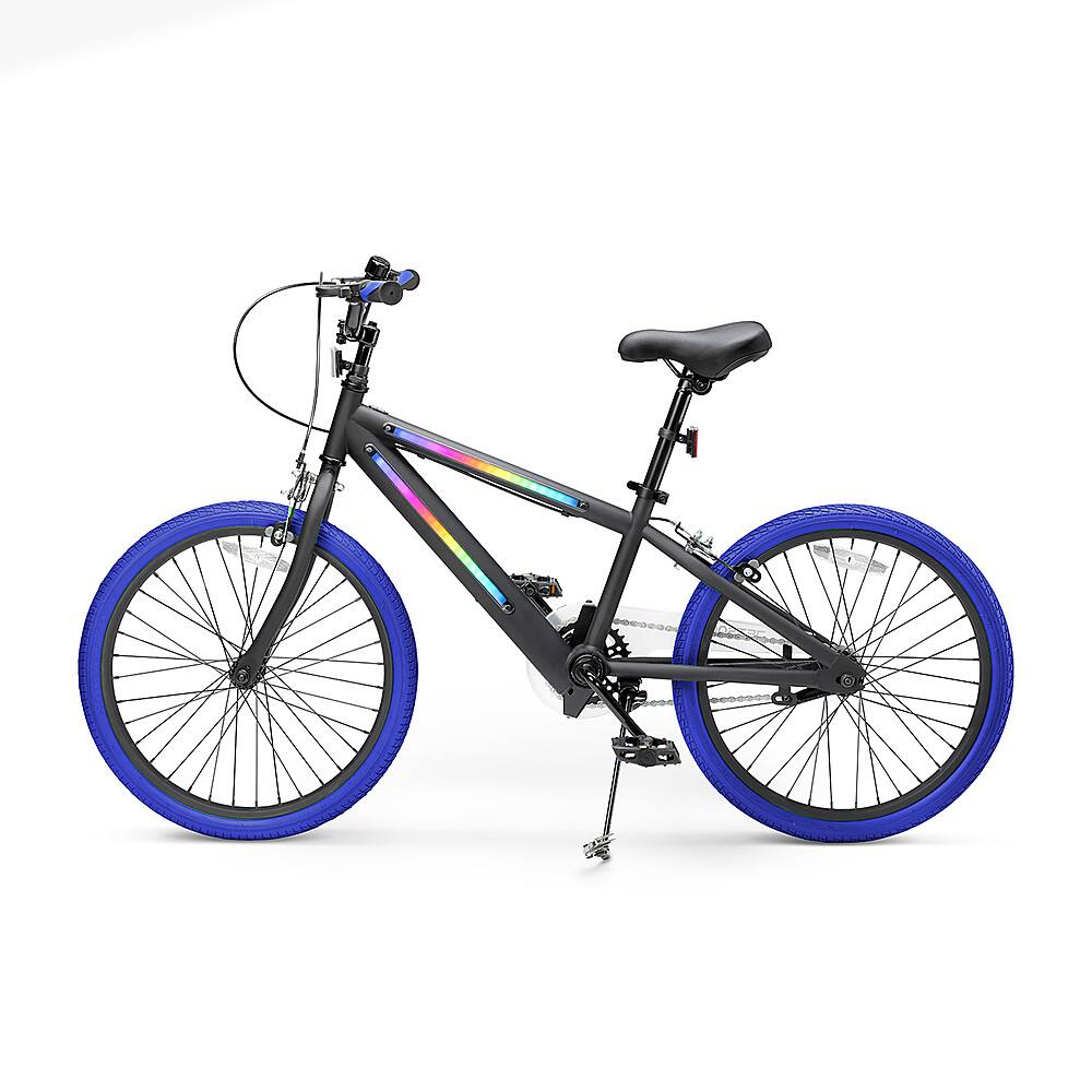 Alt View 11. Jetson - 20" Light Rider Kids' Light-up Bike - Black/Blue.