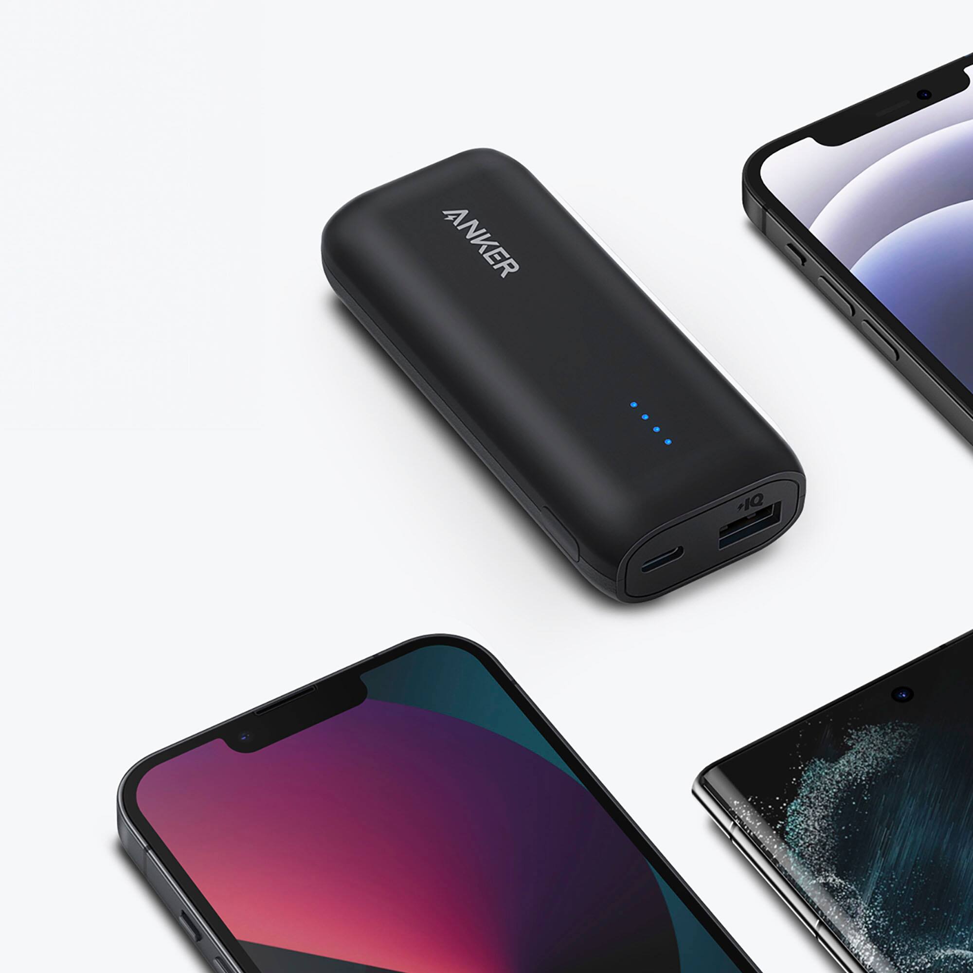 Alt View 1. Anker - Anker 321 Power Bank (5000mAh, 12W, 2-Port) - Black.