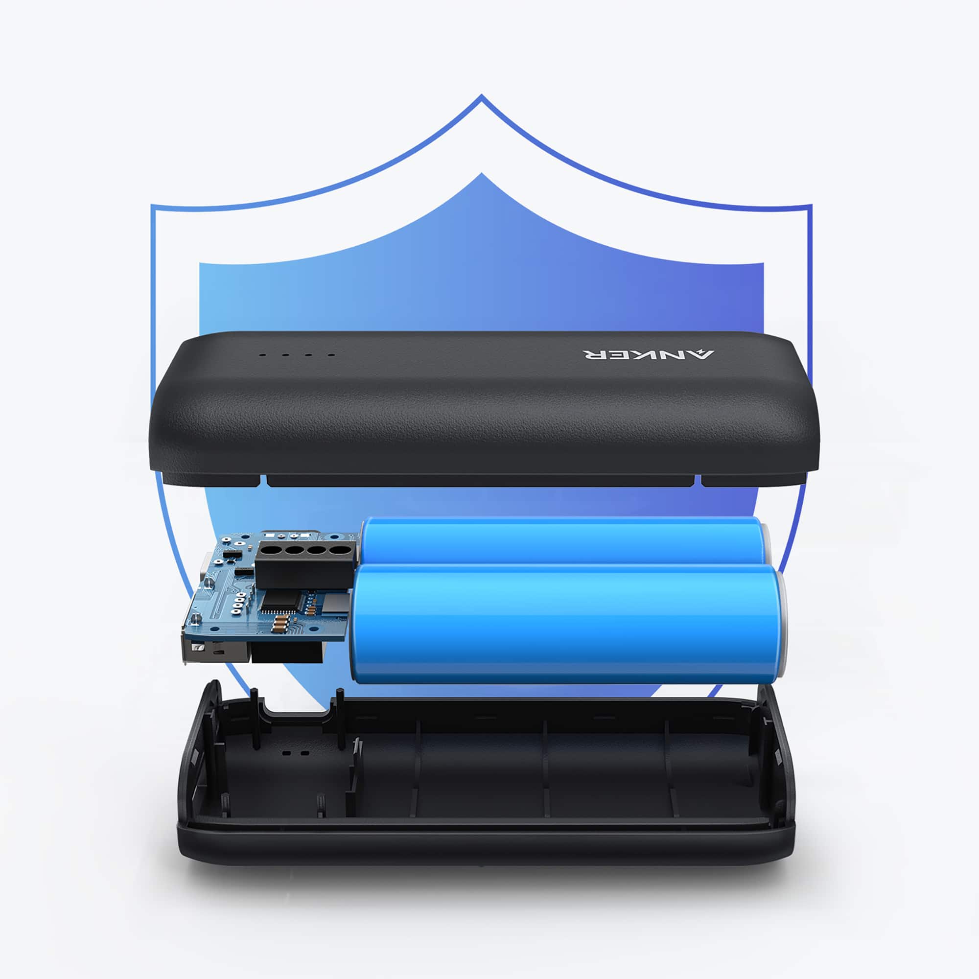 Alt View 40. Anker - 321 Power Bank (5000mAh, 12W, 2-Port) - Black.