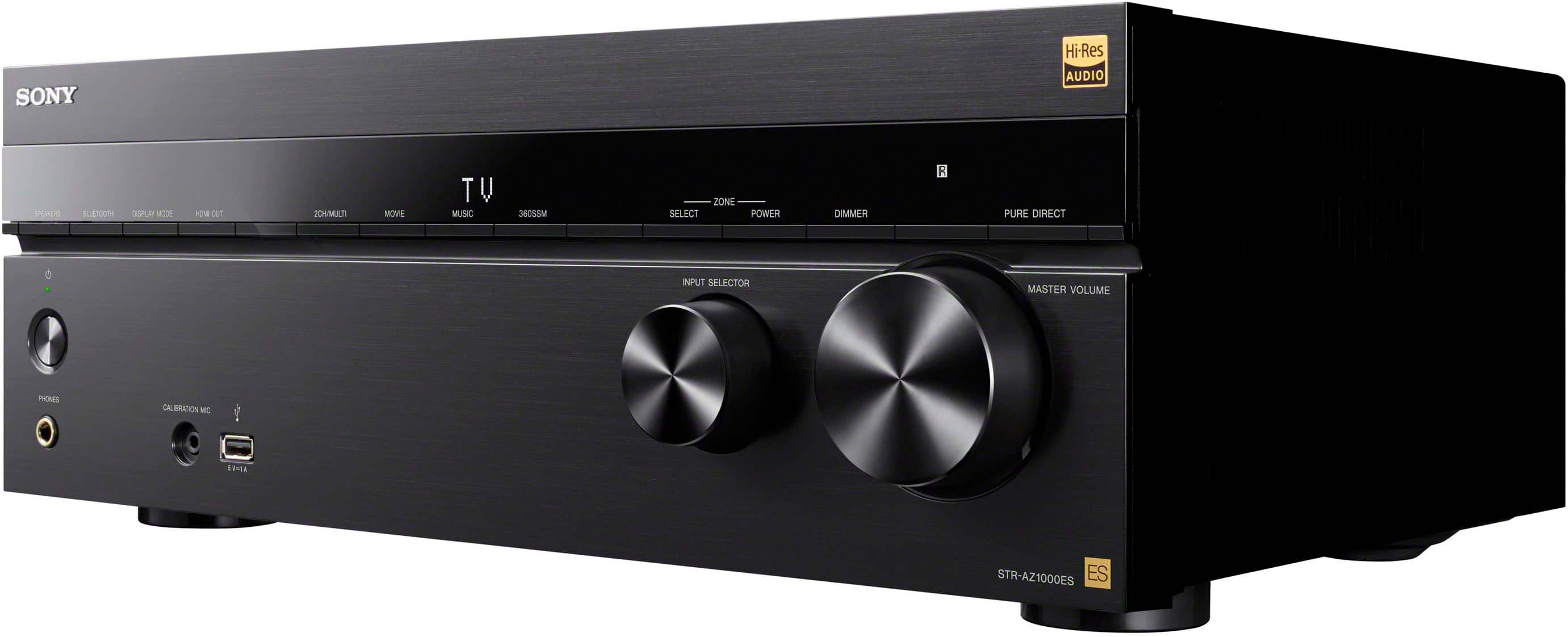 Angle. Sony - STRAZ1000ES Premium ES 7.2 CH 8K A/V Receiver - Black.