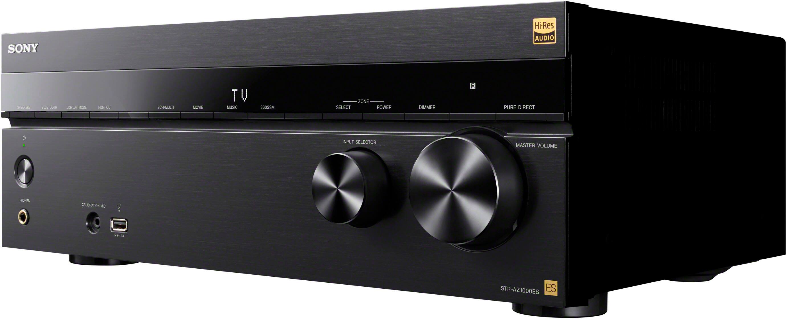 Angle. Sony - STRAZ1000ES Premium ES 7.2 CH 8K A/V Receiver - Black.