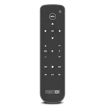 Front. Function 101 - Button Remote for Apple TV Bluetooth - Black.