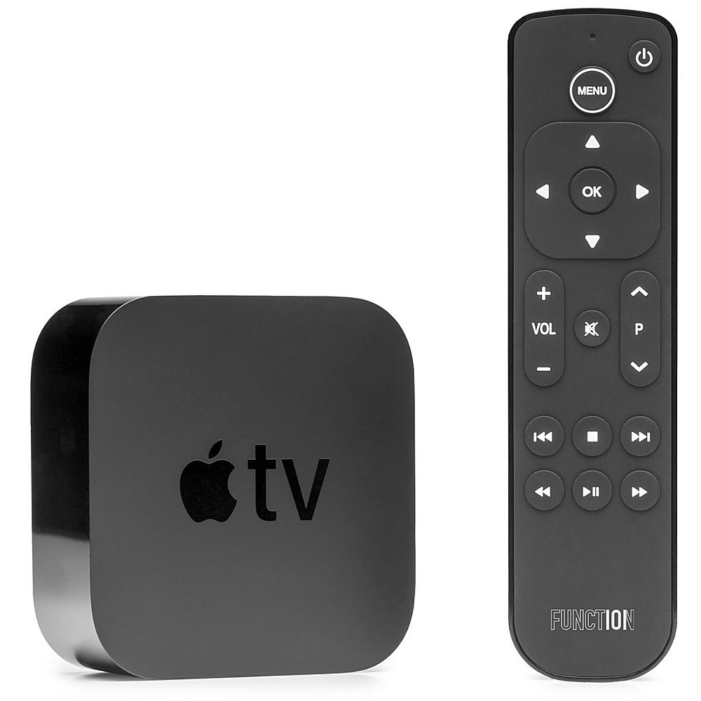 Left View: Function 101 - Button Remote for Apple TV Bluetooth - Black