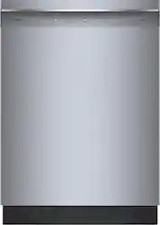 Bosch - 300 Series 24" Front Control Smart Built-In Tub Dishwasher with 3rd Rack, 46 dBA - Stainless Steel - Front_Zoom