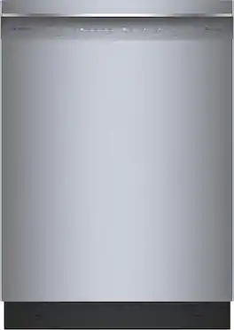 Bosch - 300 Series 24" Front Control Smart Built-In Tub Dishwasher with 3rd Rack, 46 dBA - Stainless Steel