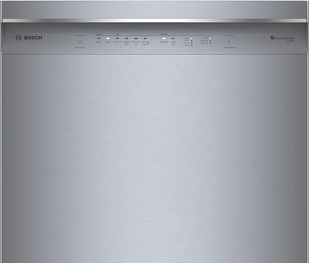 Alt View 2. Bosch - 300 Series 24" Front Control Smart Built-In Stainless Steel Tub Dishwasher with 3rd Rack, 46dBA - Stainless Steel.