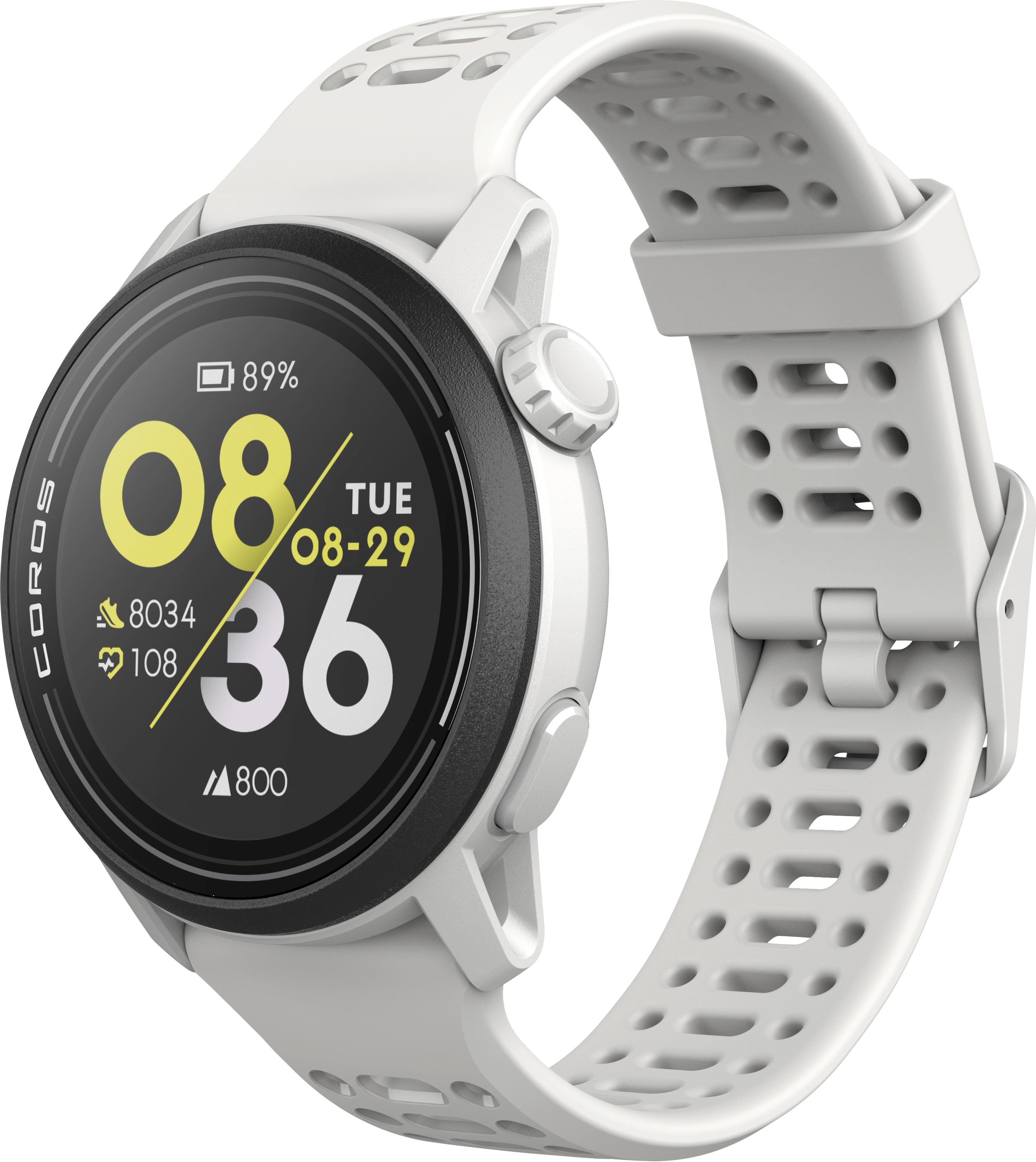 Front. COROS - PACE 3 GPS Sport Watch - White.