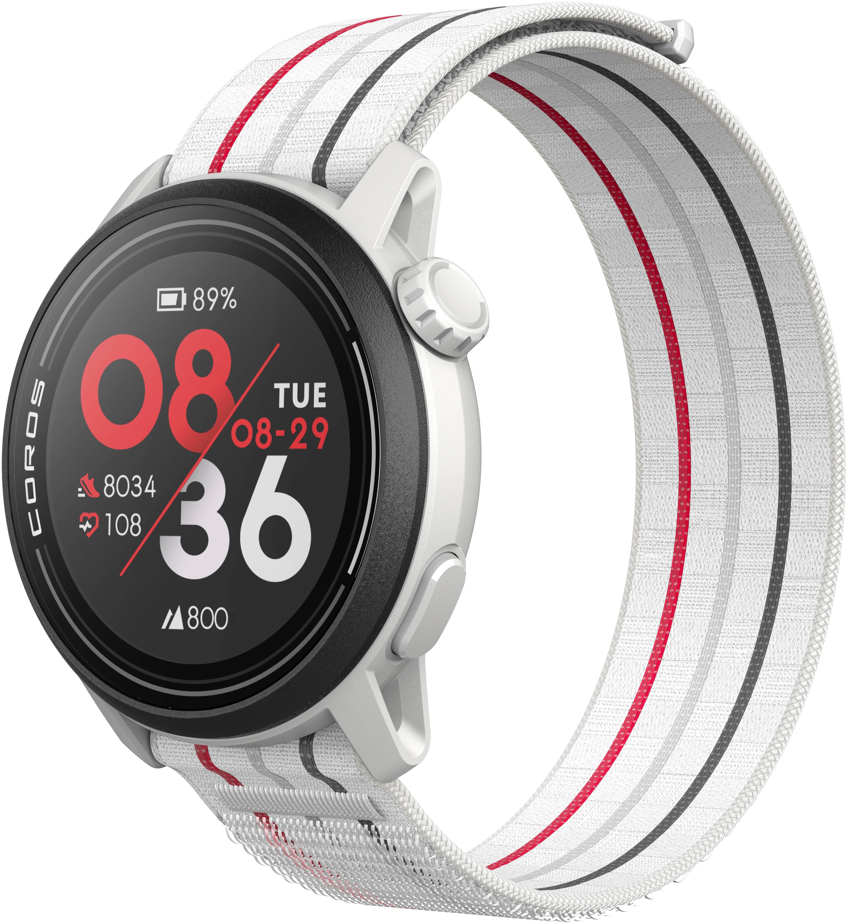 Front. COROS - PACE 3 GPS Sport Watch - White.