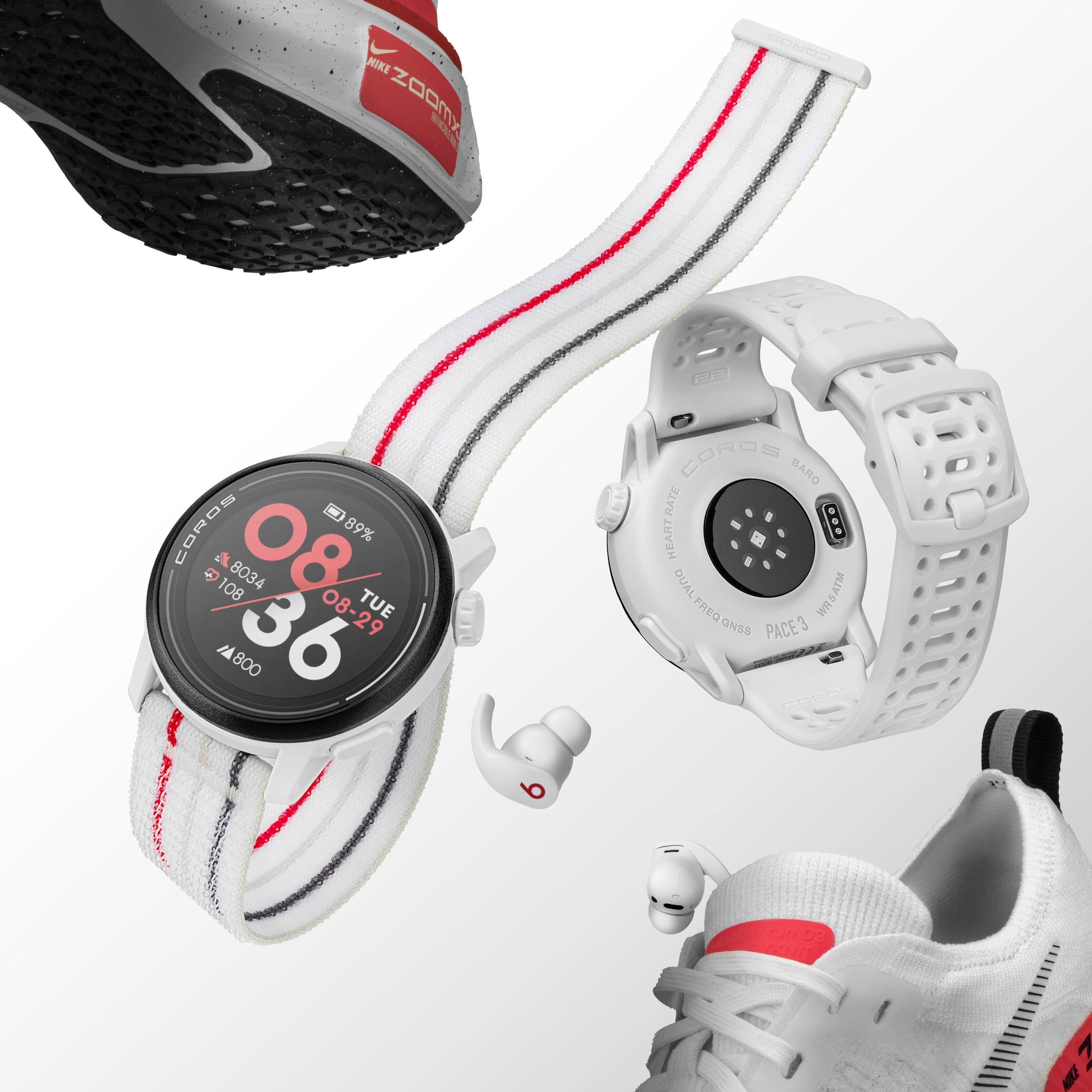 Alt View 2. COROS - PACE 3 GPS Sport Watch - White.