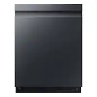 Samsung - Open Box AutoRelease Smart Built-In Dishwasher with StormWash, 46 dBA - Fingerprint Resistant Matte Black - Front_Zoom