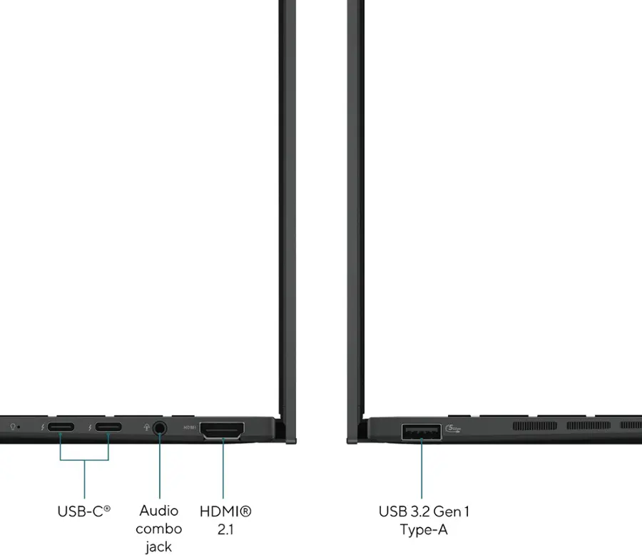 Alt View 7. ASUS - Zenbook 14 OLED 14” WUXGA Touch Screen Laptop - Intel Core Ultra 5 with 8GB Memory - 512GB SSD - Jasper Gray.