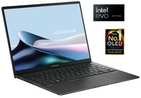 ASUS - Zenbook 14 OLED 14” WUXGA Touch Laptop, Intel Core Ultra 7 - Intel Evo Edition - 16GB Memory - 1TB SSD - Jasper Gray - Angle_Zoom