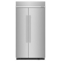 KitchenAid - 25.5 Cu. Ft. Side-by-Side Refrigerator with Under-Shelf Prep Zone - Stainless Steel - Front_Zoom