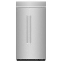 KitchenAid - 25.5 Cu. Ft. Side-by-Side Refrigerator with Under-Shelf Prep Zone - Stainless Steel - Front_Zoom