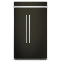 KitchenAid - 30 Cu. Ft. Side-by-Side Refrigerator with Under-Shelf Prep Zone - Black Stainless Steel - Front_Zoom