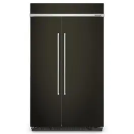 KitchenAid - 30 Cu. Ft. Side-by-Side Refrigerator with Under-Shelf Prep Zone - Black Stainless Steel with PrintShield Finish