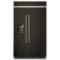 Front. KitchenAid - 29.4 Cu. Ft. Side-by-Side Refrigerator with Ice and Water Dispenser - Black Stainless Steel.