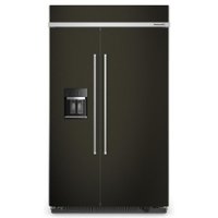 KitchenAid - 29.4 Cu. Ft. Side-by-Side Refrigerator with Ice and Water Dispenser - Black Stainless Steel - Front_Zoom