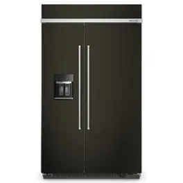 KitchenAid - 29.4 Cu. Ft. Side-by-Side Refrigerator with Ice and Water Dispenser - Black Stainless Steel with PrintShield Finish