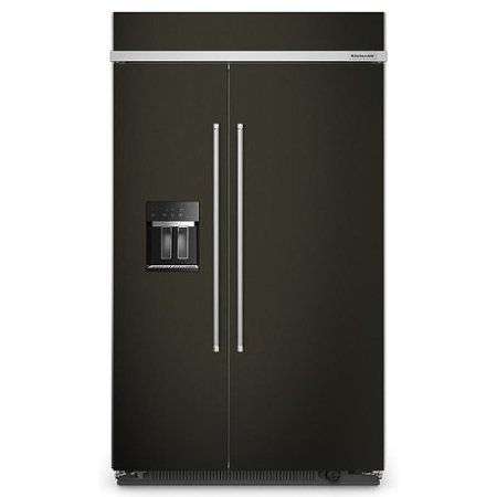 KitchenAid - 29.4 Cu. Ft. Side-by-Side Refrigerator with Ice and Water Dispenser - Black Stainless Steel