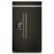 Front. KitchenAid - 29.4 Cu. Ft. Side-by-Side Refrigerator with Ice and Water Dispenser - Black Stainless Steel.