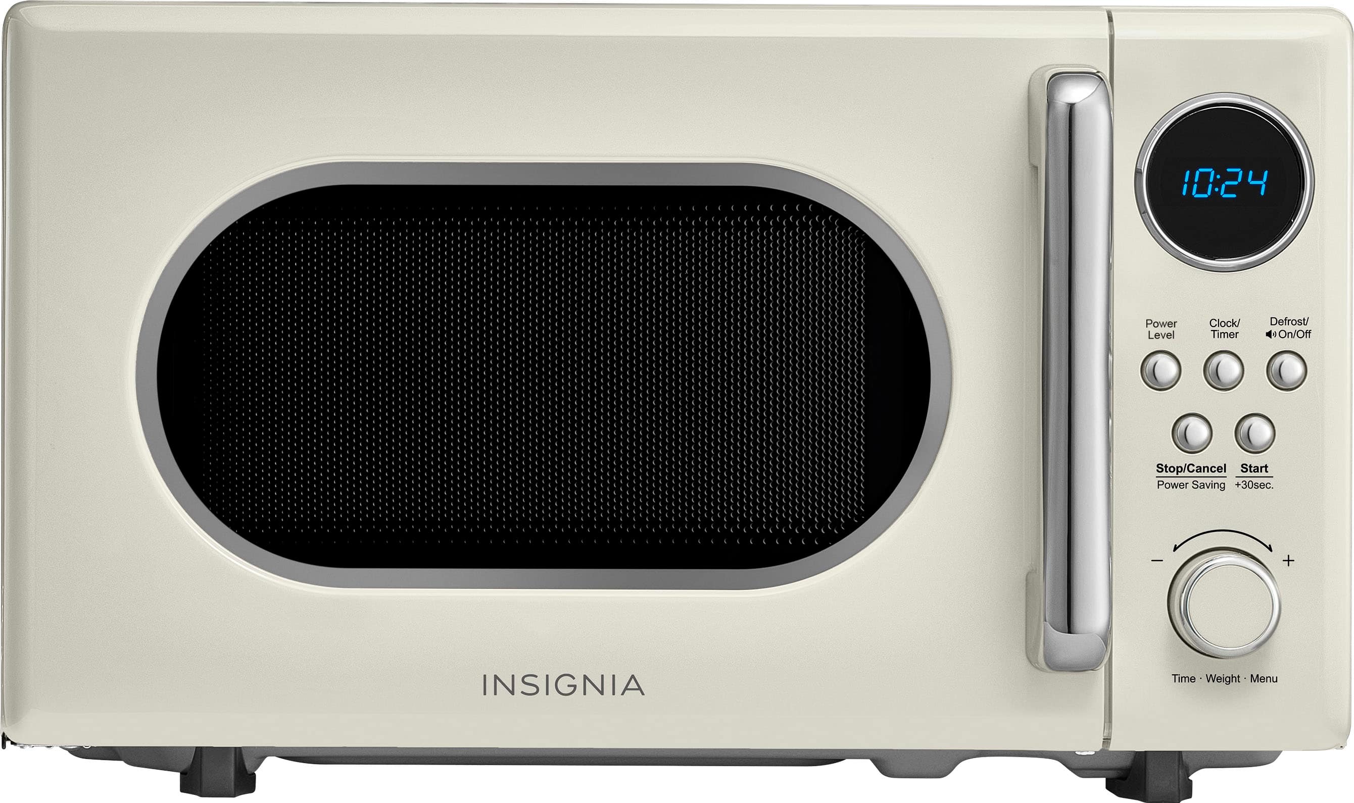 Front. Insignia™ - .7 Cu. Ft. Retro Compact Microwave - Cream.